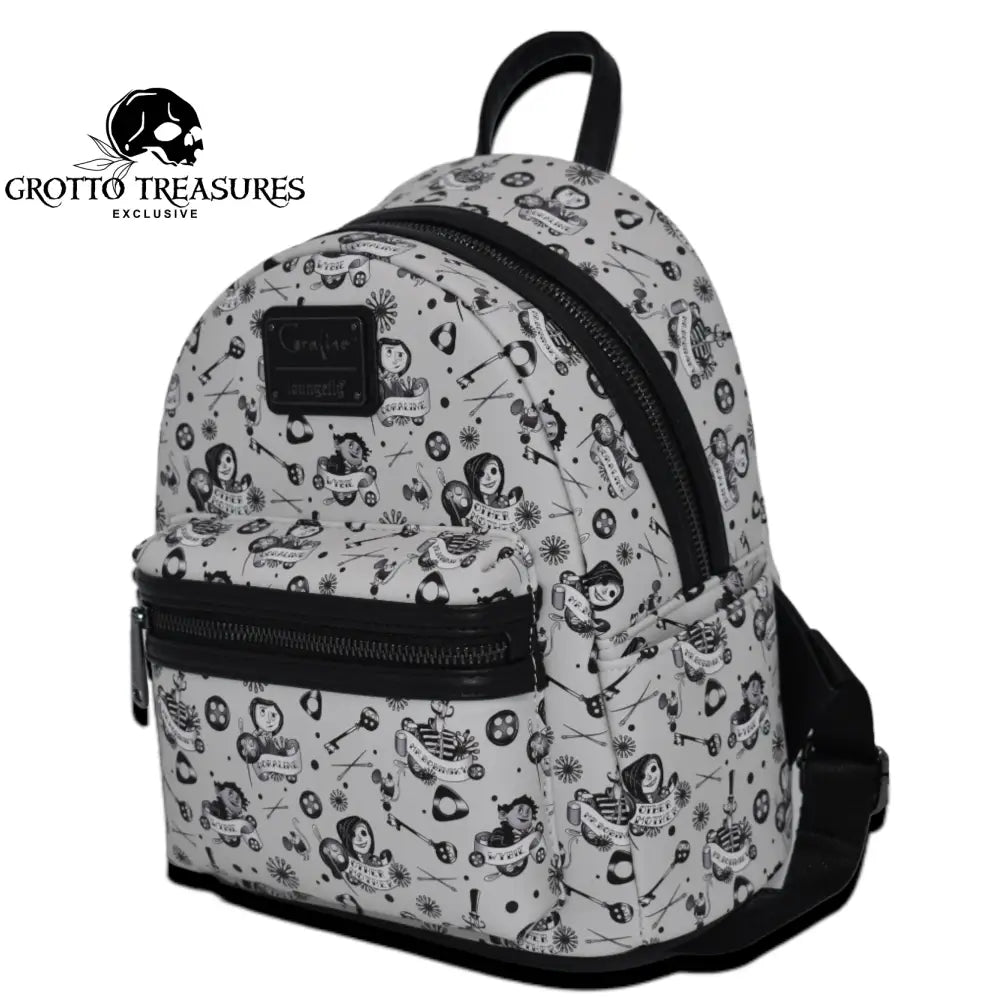 Grotto Treasures Exclusive - Laika Coraline Tattoo Aop Mini Backpack
