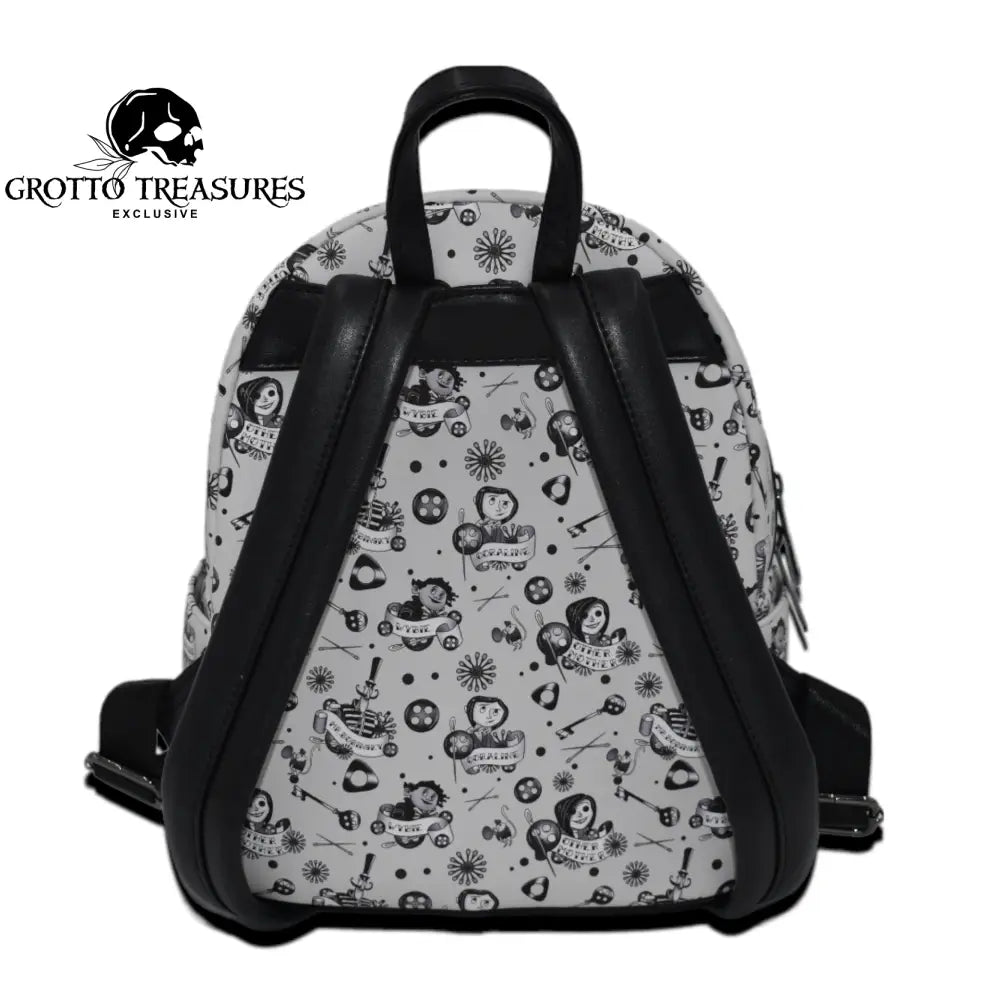 Grotto Treasures Exclusive - Laika Coraline Tattoo Aop Mini Backpack