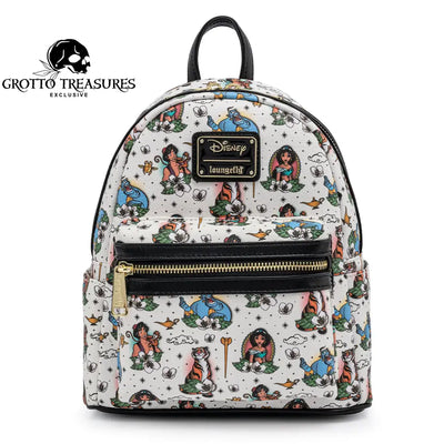Grotto Treasures Exclusive - Loungefly Disney Aladdin Tattoo Aop Mini Backpack