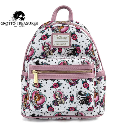 Grotto Treasures Exclusive - Loungefly Disney Bambi Tattoo Print Mini Backpack