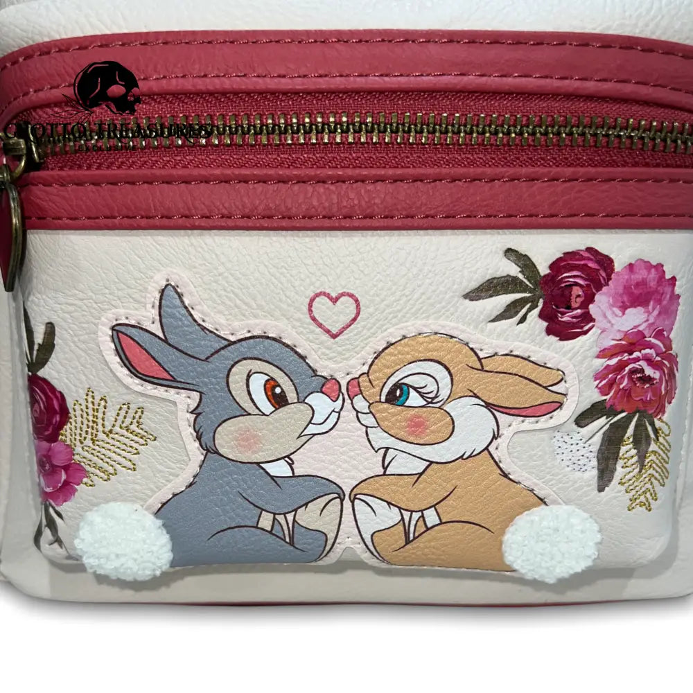 Grotto Treasures Exclusive - Loungefly Disney Bambi Thumper & Miss Bunny Floral Mini Backpack