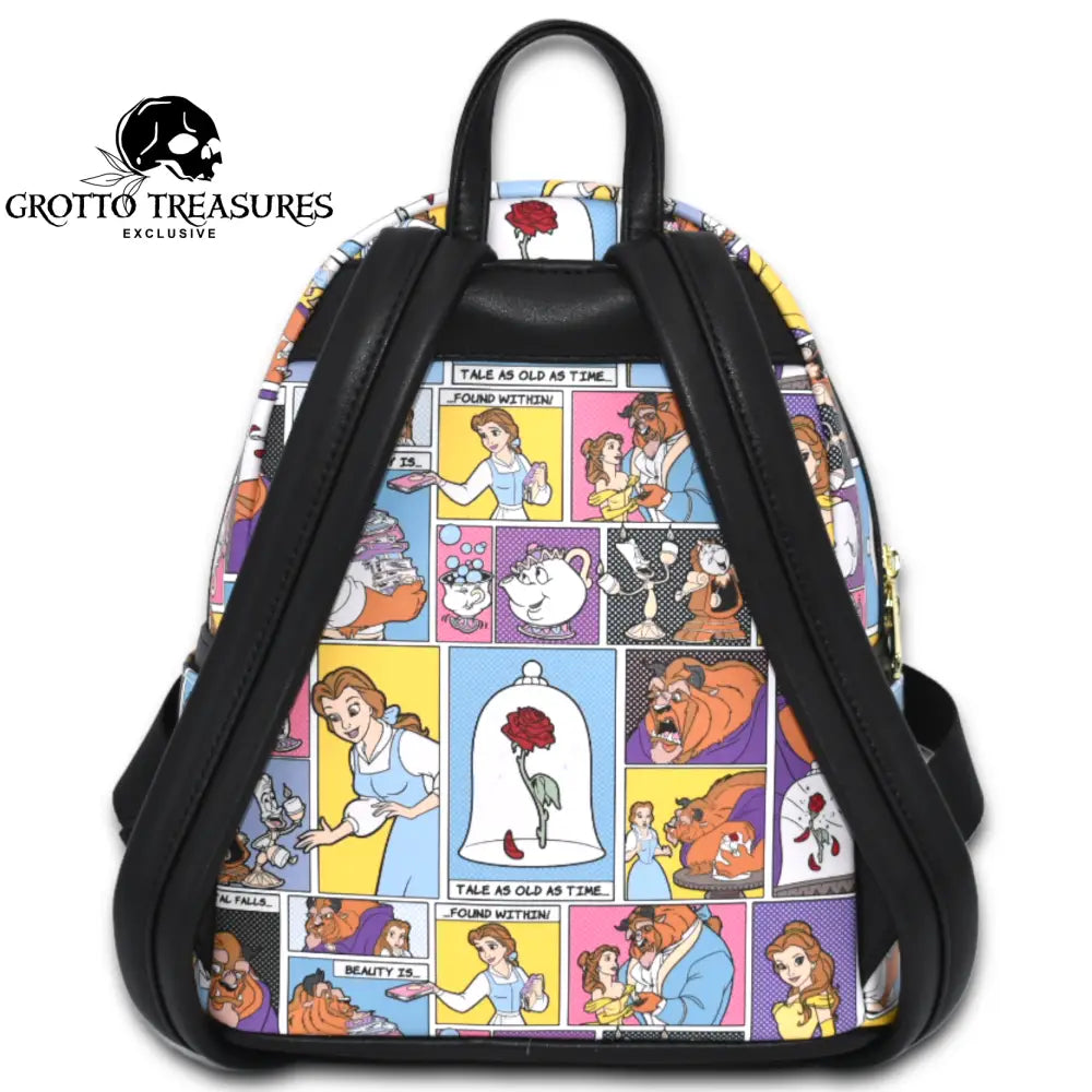 Grotto Treasures Exclusive - Disney Beauty & The Beast Comic Aop Mini Backpack