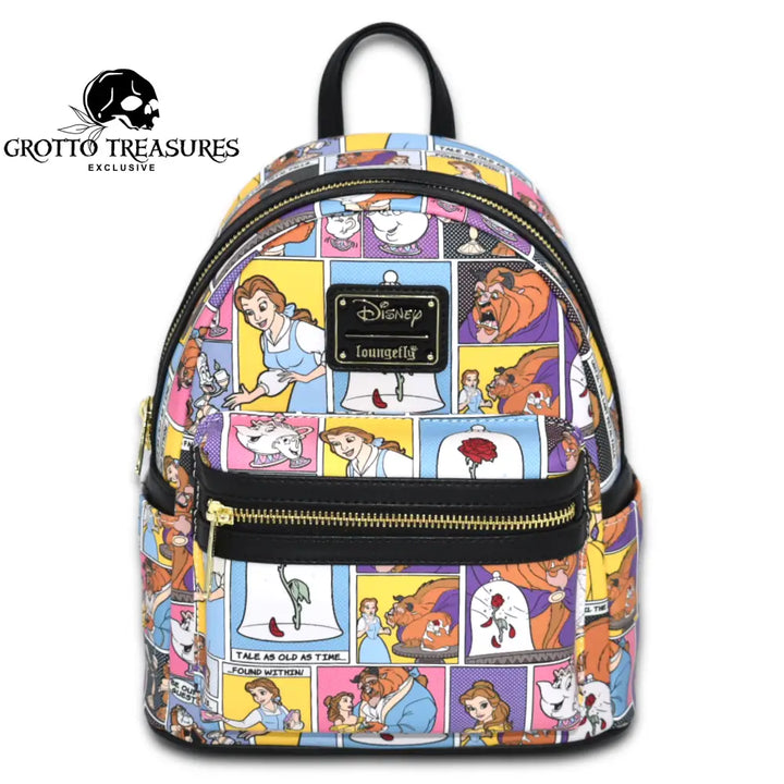 Grotto Treasures Exclusive - Disney Beauty & The Beast Comic Aop Mini Backpack