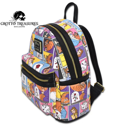 Grotto Treasures Exclusive - Disney Beauty & The Beast Comic Aop Mini Backpack