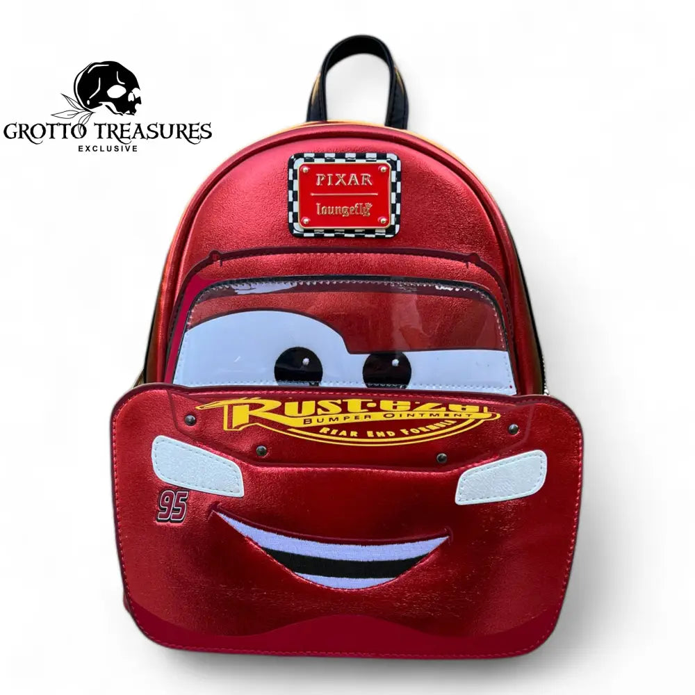 Grotto Treasures Exclusive - Loungefly Disney Pixar Cars Metallic Lightning Mcqueen Cosplay Mini