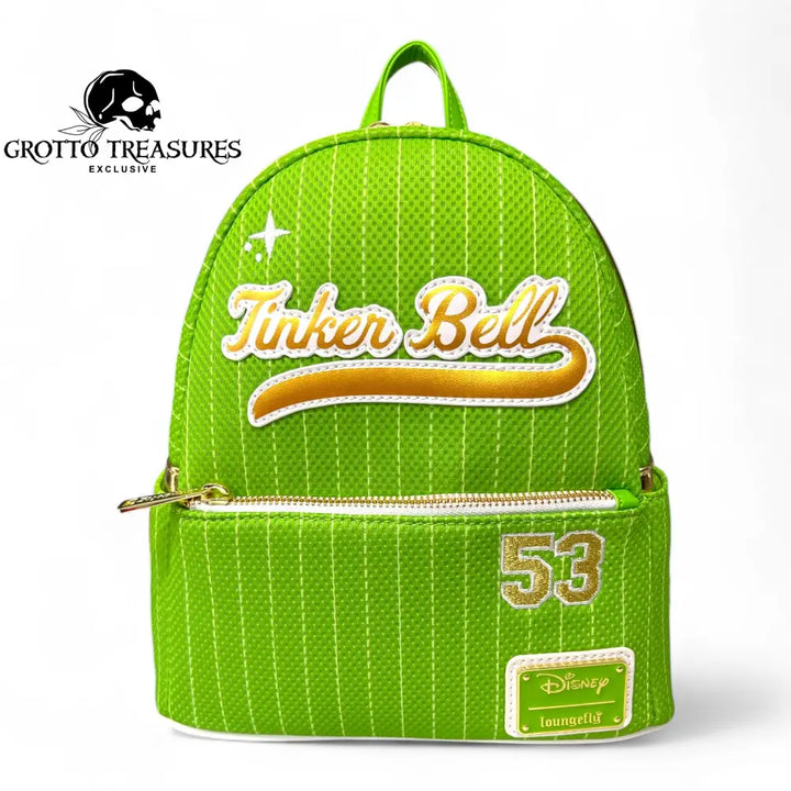 Grotto Treasures Exclusive - Loungefly Disney Team Tinker Bell Jersey Mini Backpack