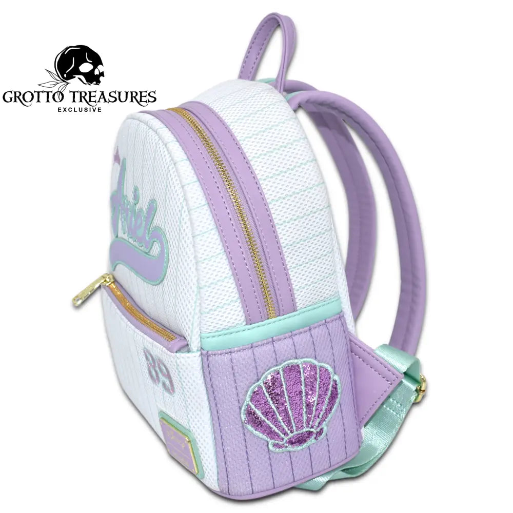 Grotto Treasures Exclusive - Disney The Little Mermaid Team Ariel Jersey Cosplay Mini Backpack