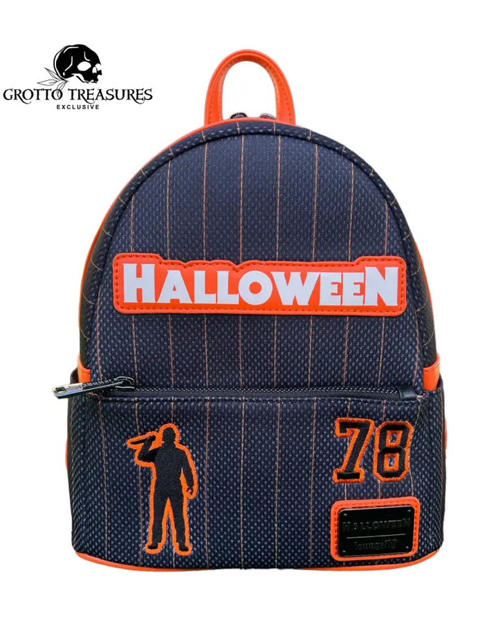 Grotto Treasures Exclusive - Loungefly Halloween Team Michael Myers Jersey Cosplay Mini Backpack