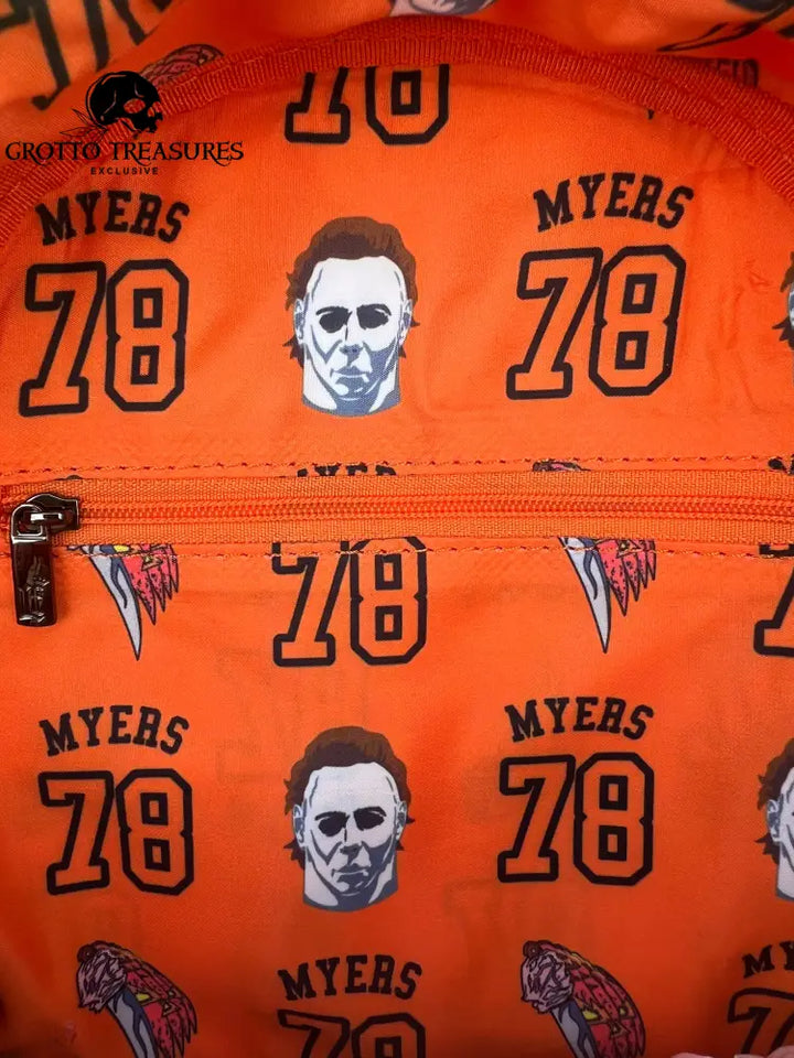 Grotto Treasures Exclusive - Loungefly Halloween Team Michael Myers Jersey Cosplay Mini Backpack