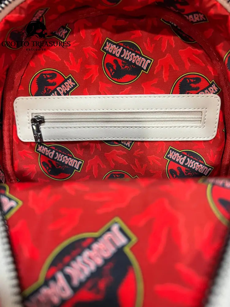 Grotto Treasures Exclusive - Loungefly Jurassic Park Red Sequin Mini Backpack