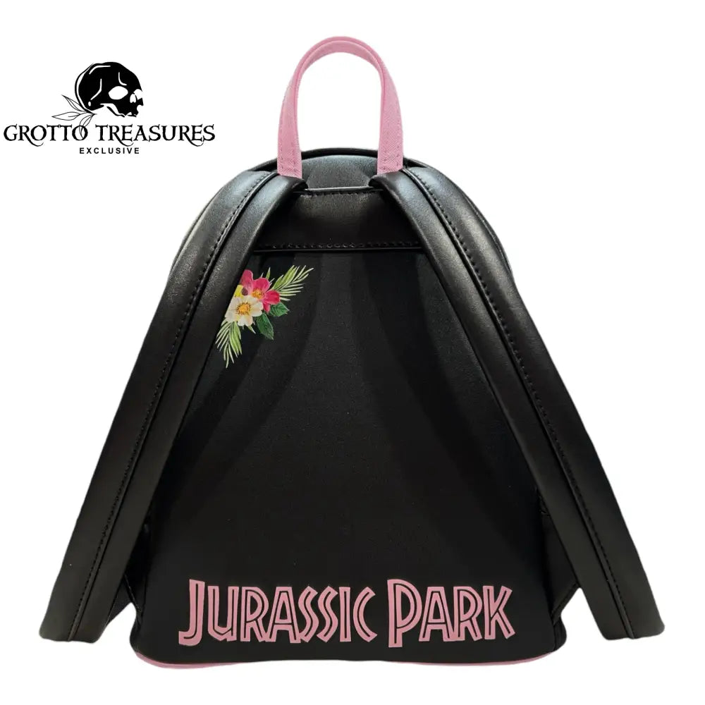 Grotto Treasures Exclusive - Loungefly Jurassic Park Sequin Pink Floral Mini Backpack