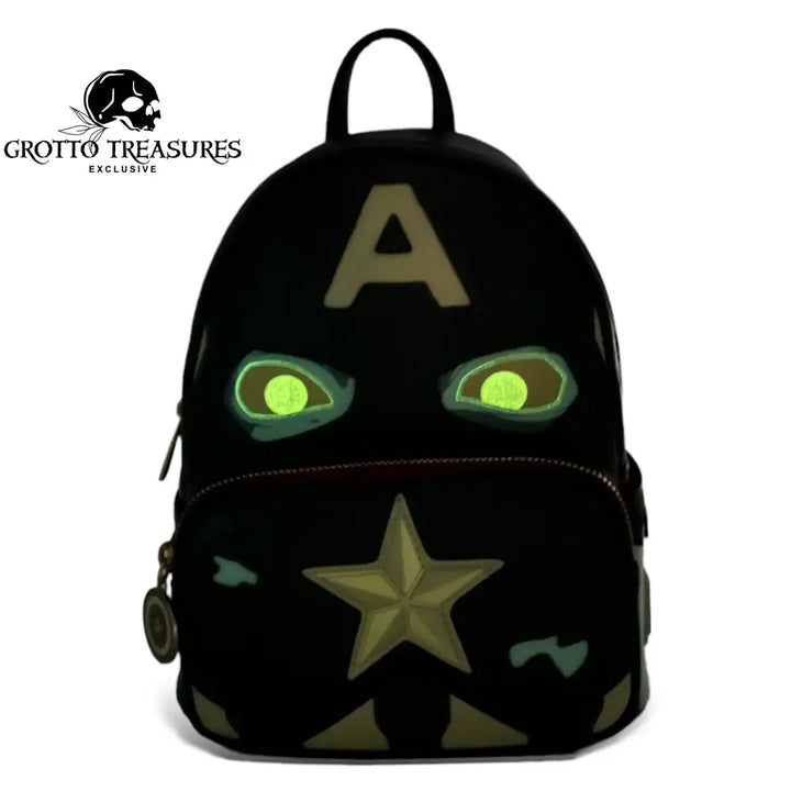 Grotto Treasures Exclusive - Marvel What If? Zombie Captain America Cosplay Mini Backpack