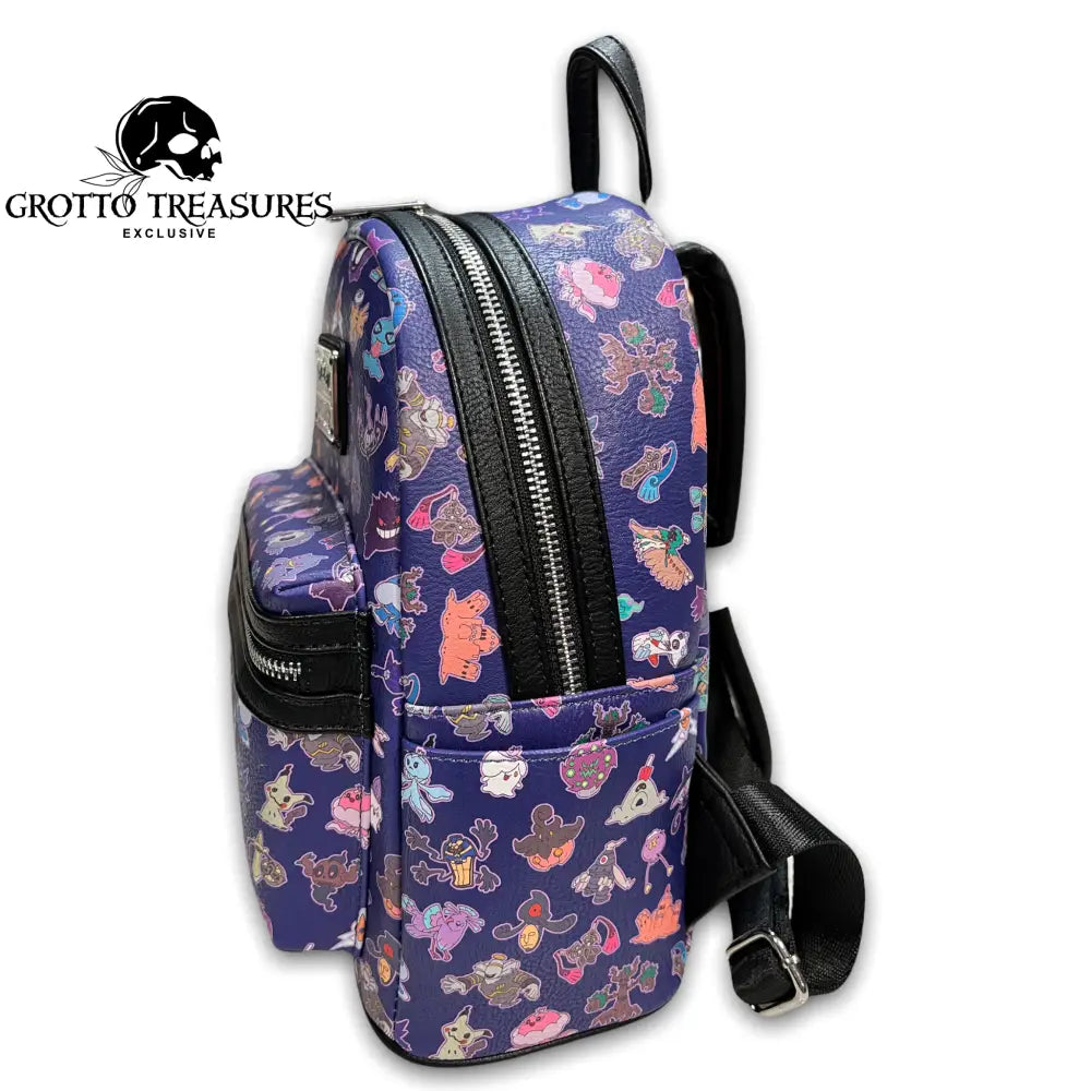 Grotto Treasures Exclusive - Loungefly Pokemon Ghost Type Aop Mini Backpack