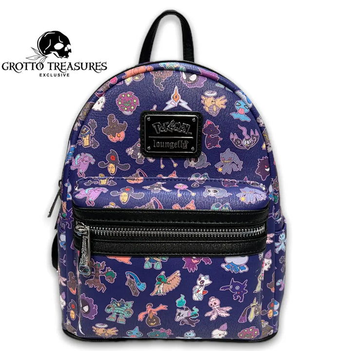 Grotto Treasures Exclusive - Loungefly Pokemon Ghost Type Aop Mini Backpack