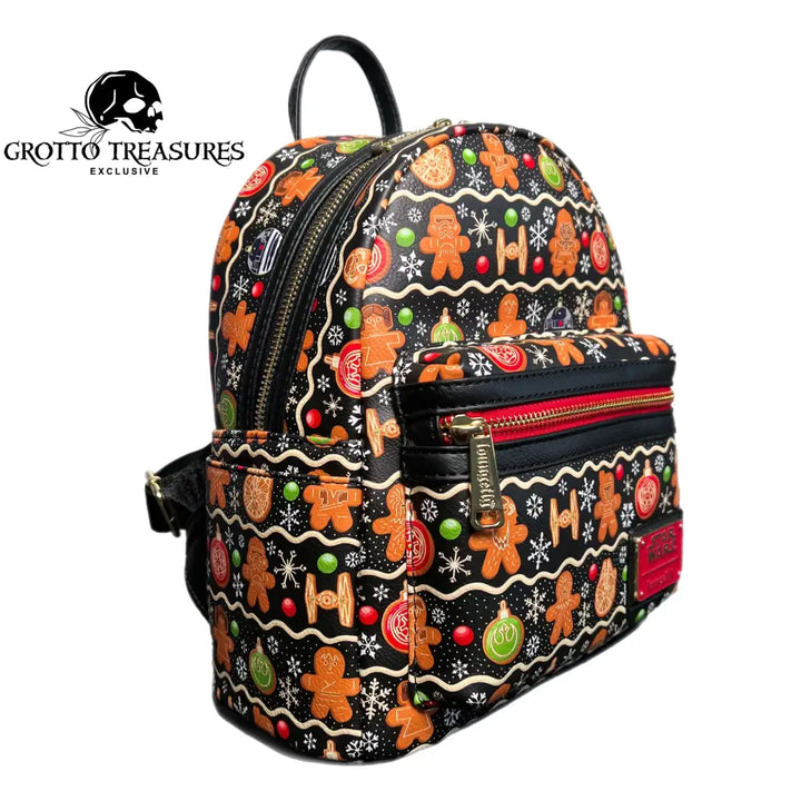 Grotto Treasures Exclusive - Loungefly Star Wars Gingerbread Aop Mini Backpack