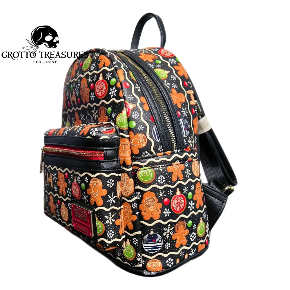 Grotto Treasures Exclusive - Loungefly Star Wars Gingerbread Aop Mini Backpack