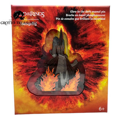 Grotto Treasures Exclusive - The Lord Of The Rings Sauron Glow In Dark 3’ Collector Box Pin