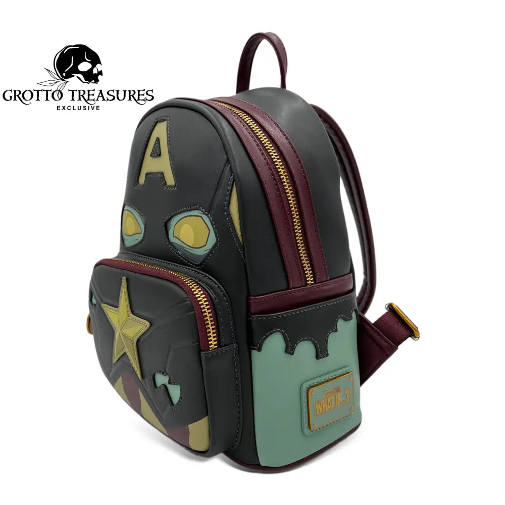 Grotto Treasures Exclusive - Marvel What If? Zombie Captain America Cosplay Mini Backpack