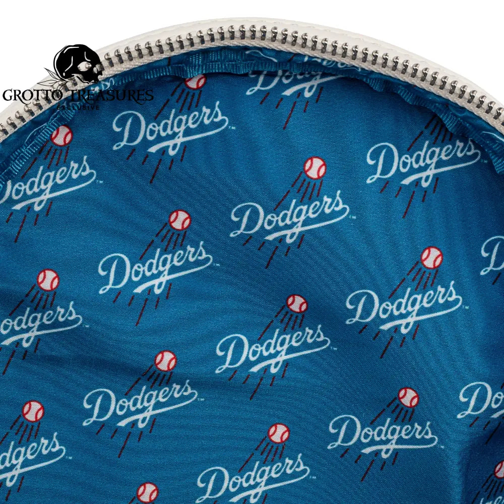 Grotto Treasures Exclusive - Mlb Los Angeles Dodgers Baseball Seam Stitch Mini Backpack