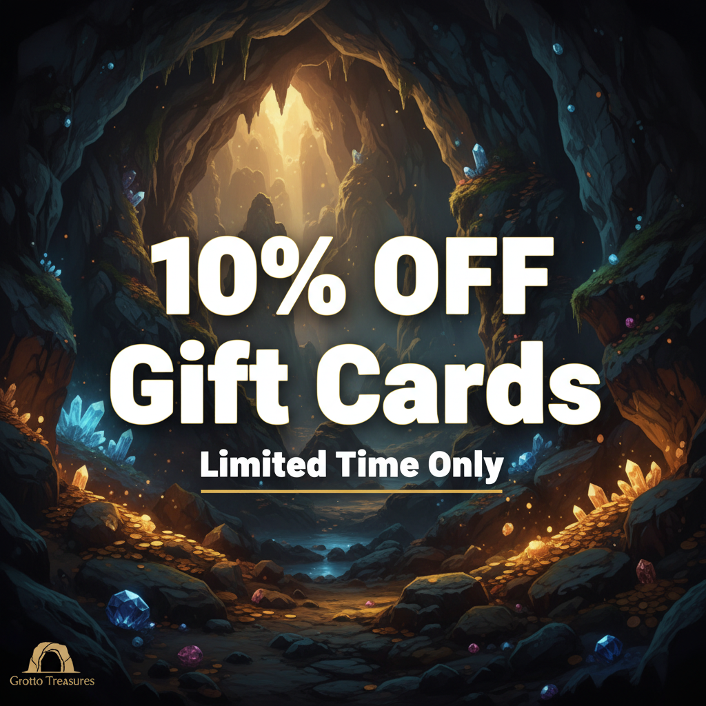 Grotto Treasures Gift Cards Sale Banner - Limited Time