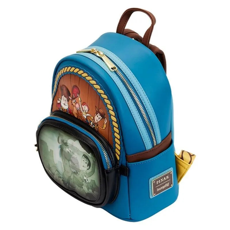 Loungefly Disney Pixar Toy Story Woody's Round Up Lenticular Mini Backpack