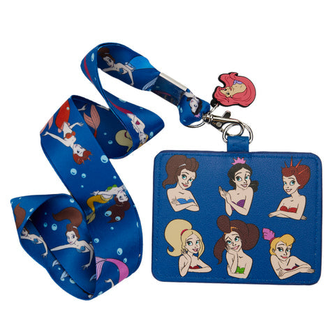 Loungefly Disney Little Mermaid With Sisters Lanyard Cardholder