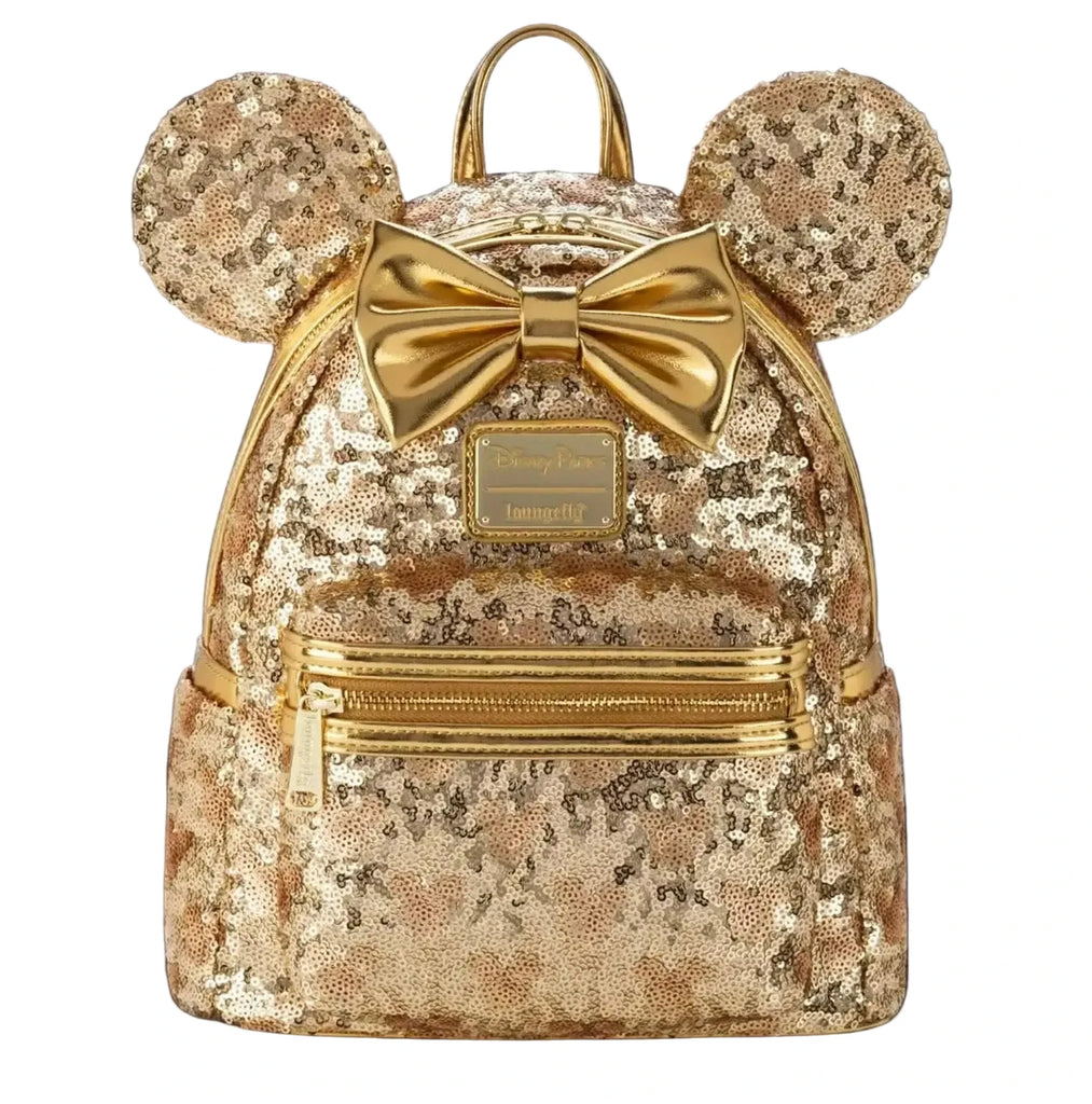 Loungefly Disney Parks Minnie Mouse Gold Hidden Mickey Mini Backpack – Grotto Treasures