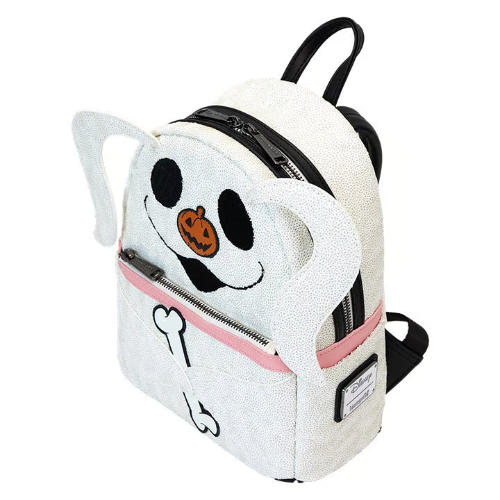 Loungefly Disney The Nightmare Before Christmas Zero Sequin Cosplay Glow in the Dark Mini Backpack
