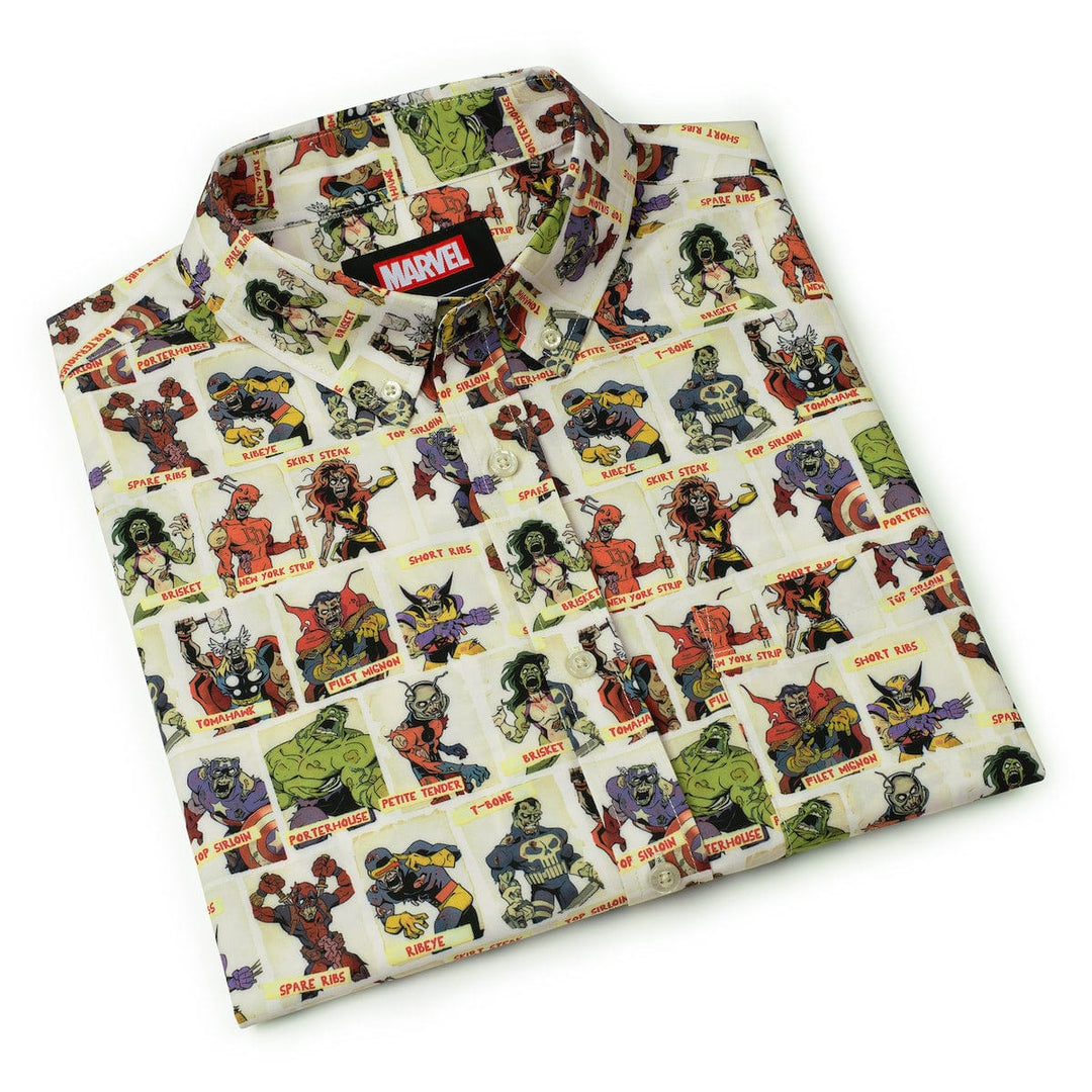 RSVLTS Marvel Studios Marvel Zombies "Never Meat Your Heroes" - KUNUFLEX Short Sleeve Shirt