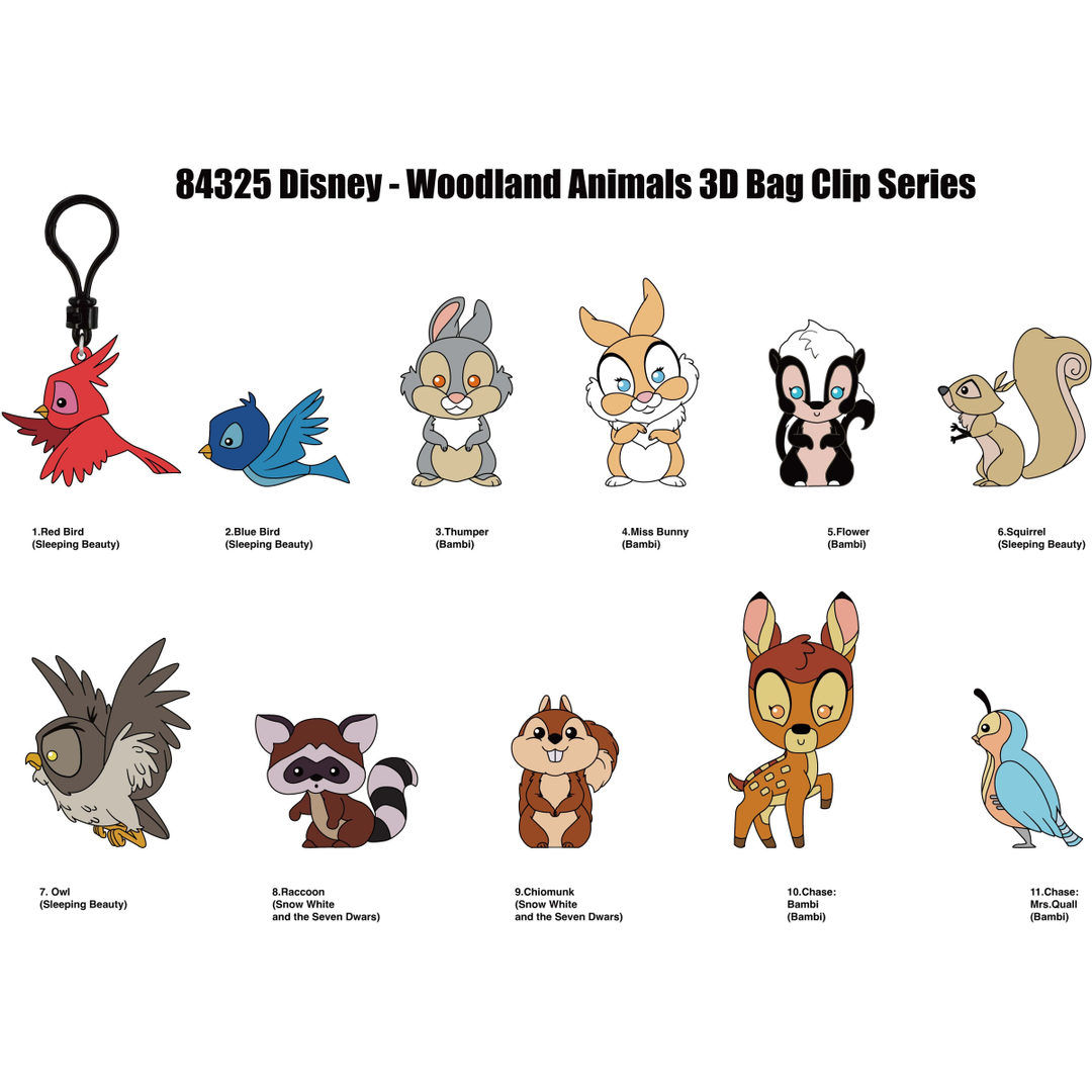 Disney Woodland Characters Series 75 3D Foam Bag Clip