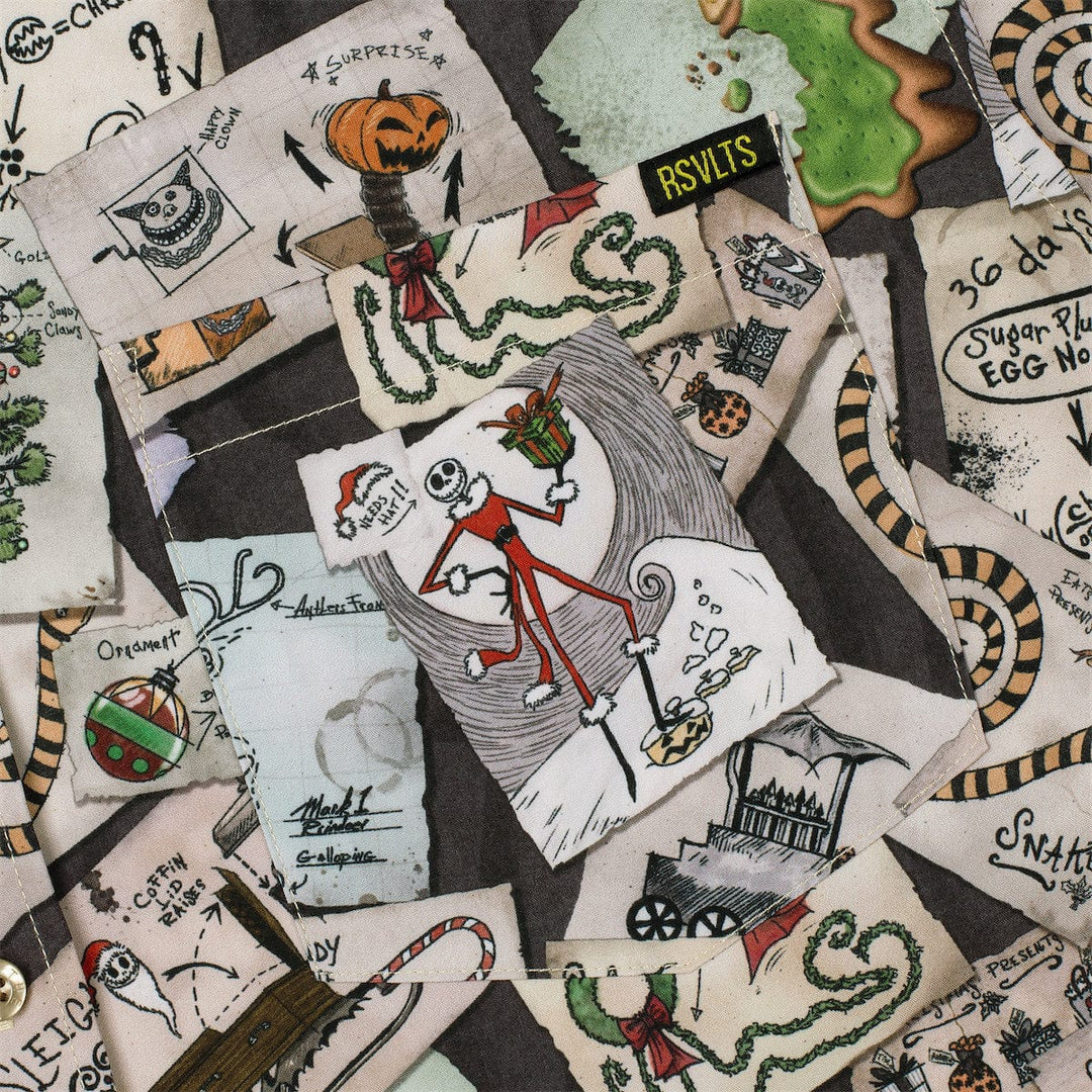 RSVLTS Disney The Nightmare Before Christmas "Christmas Screamatics" - KUNUFLEX Short Sleeve Shirt