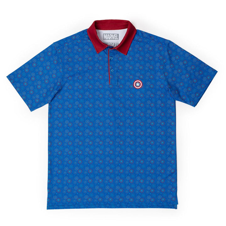 Marvel Captain America "Stars, Stripes, & Shields" - All Day Polo Shirt