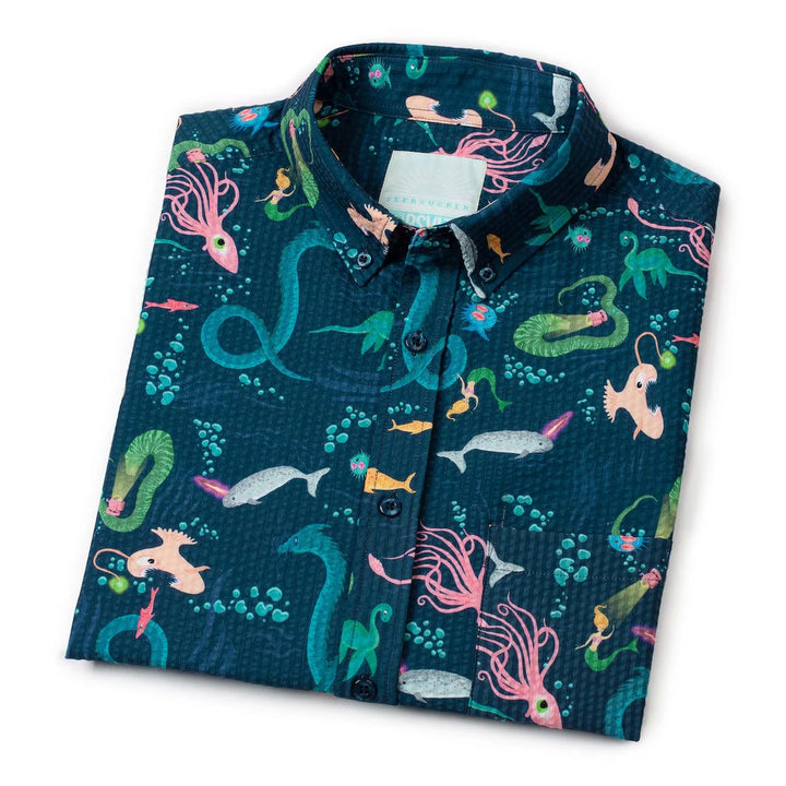 RSVLTS "The Deep" - Stretch Seersucker Short Sleeve Shirt