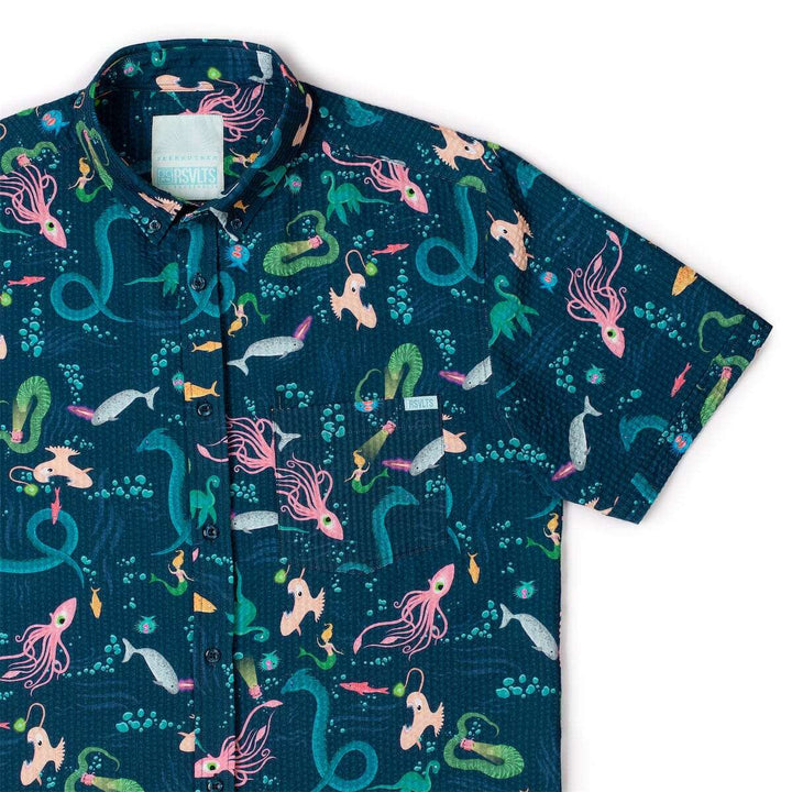 RSVLTS "The Deep" - Stretch Seersucker Short Sleeve Shirt