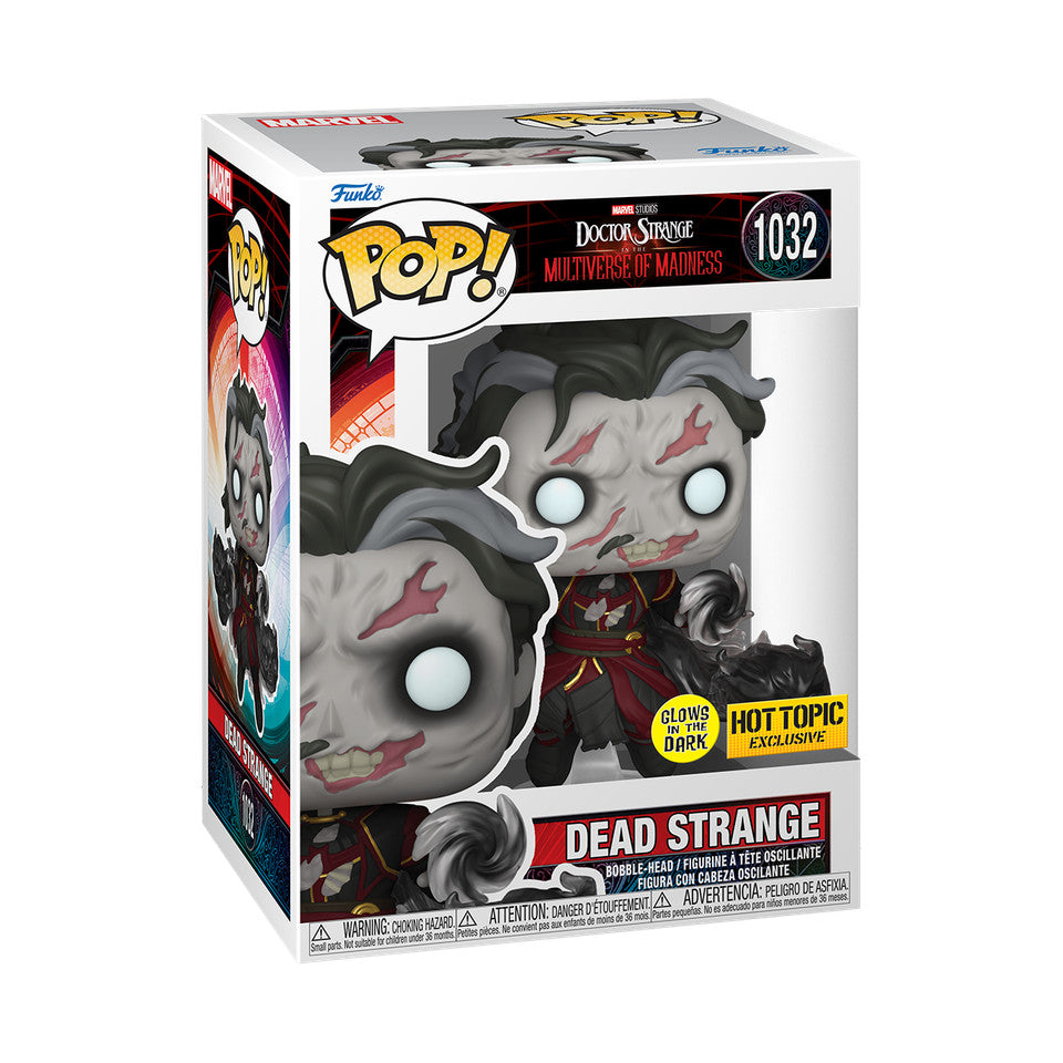 Funko Pop! vinyl figure packaging of Dead Strange from Doctor Strange in the Multiverse of Madness, Hot Topic exclusive.