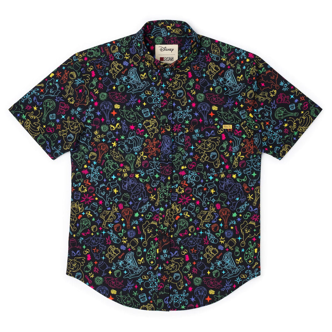 RSVLTS Disney Winnie the Pooh Heffalump "Beware! Beware! Beware!" - KUNUFLEX Short Sleeve Shirt