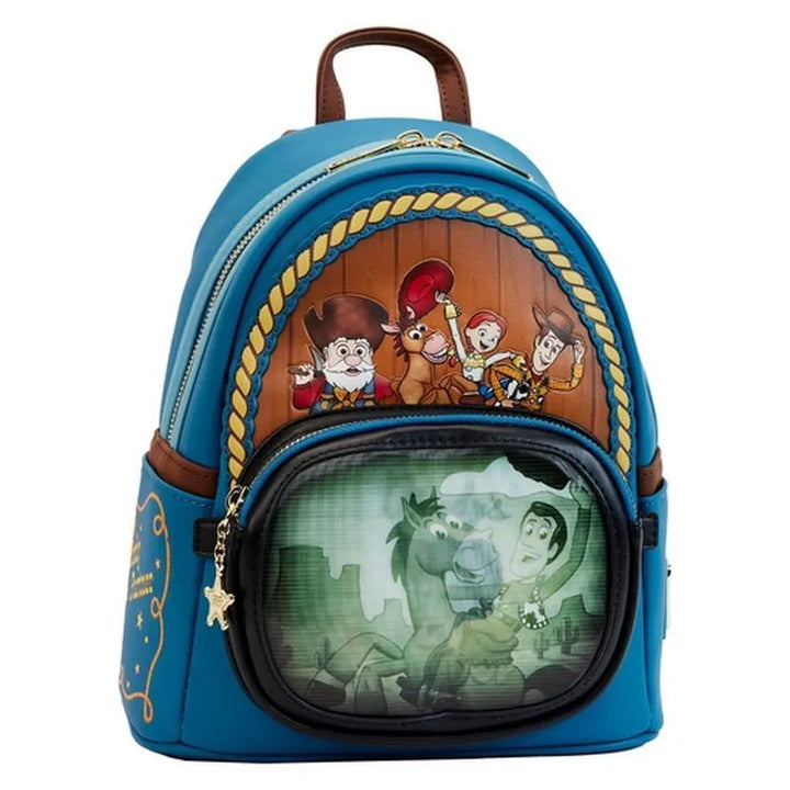 Loungefly Disney Pixar Toy Story Woody's Round Up Lenticular Mini Backpack