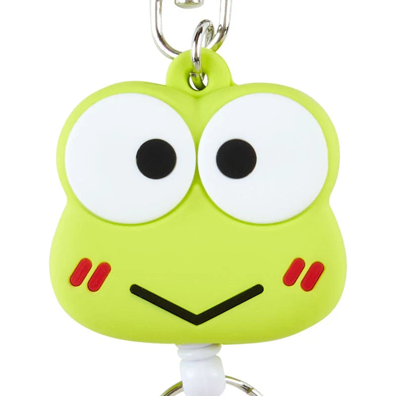 Sanrio Keroppi Bestie Face Badge Reel Keychain