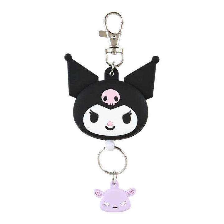 Sanrio Kuromi Bestie Face Badge Reel Keychain