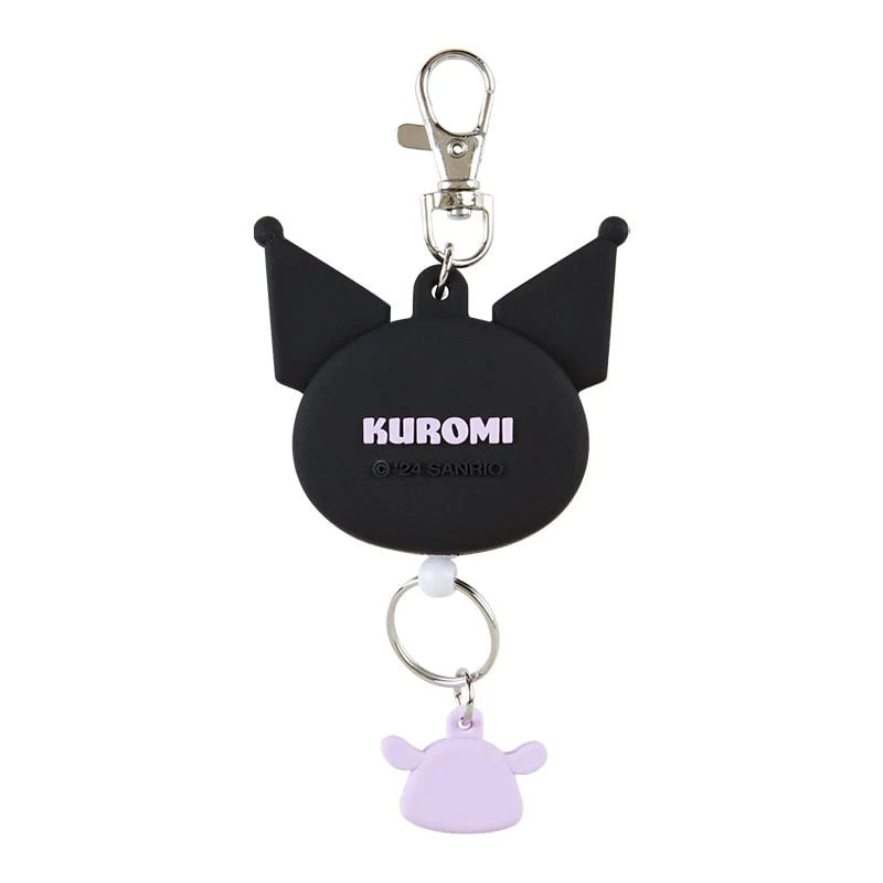 Sanrio Kuromi Bestie Face Badge Reel Keychain