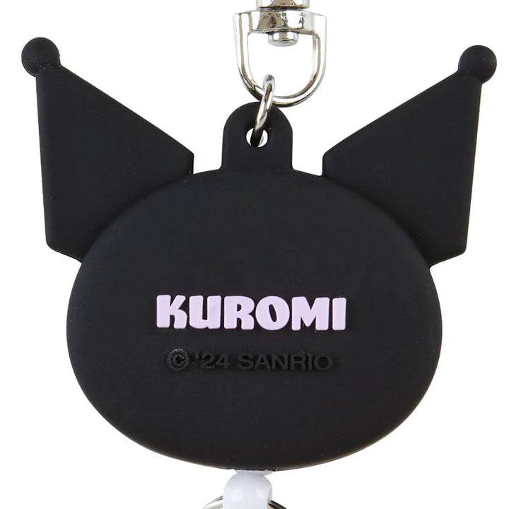 Sanrio Kuromi Bestie Face Badge Reel Keychain