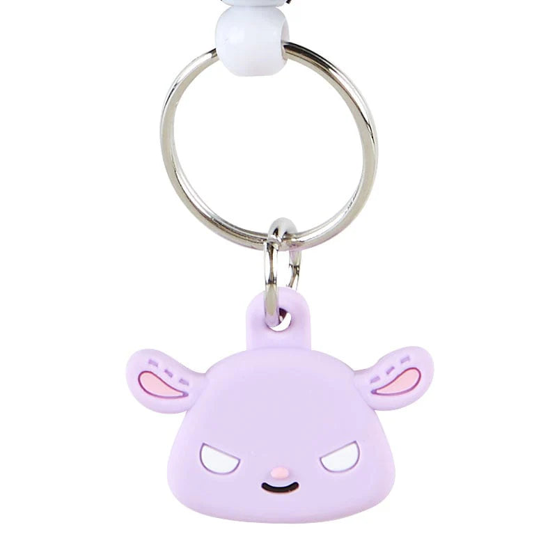 Sanrio Kuromi Bestie Face Badge Reel Keychain