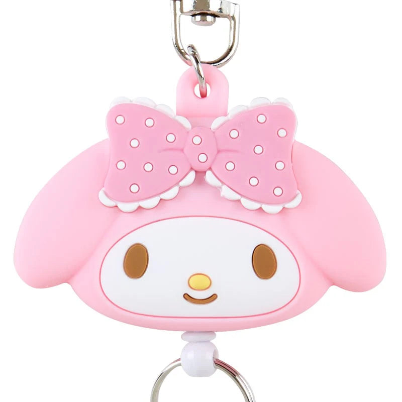 Sanrio My Melody Bestie Face Badge Reel Keychain