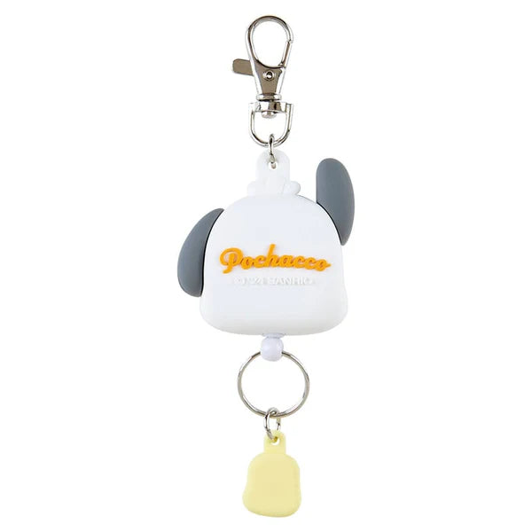 Sanrio Pochacco Bestie Face Badge Reel Keychain