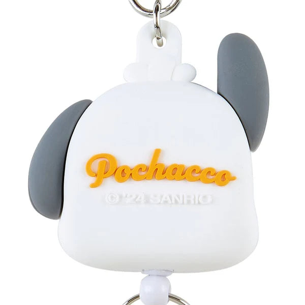 Sanrio Pochacco Bestie Face Badge Reel Keychain