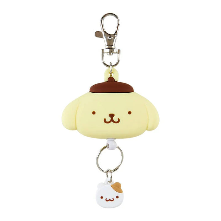 Sanrio Pompompurin Bestie Face Badge Reel Keychain