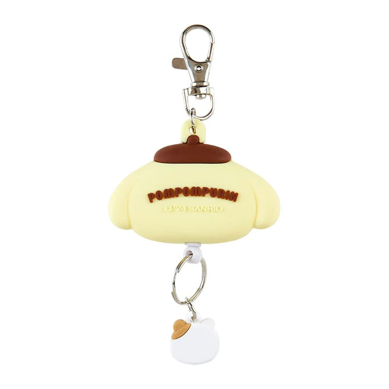 Sanrio Pompompurin Bestie Face Badge Reel Keychain