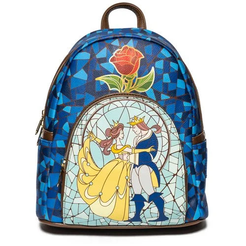 Loungefly Disney Beauty and the Beast Stain Glass Mini Backpack