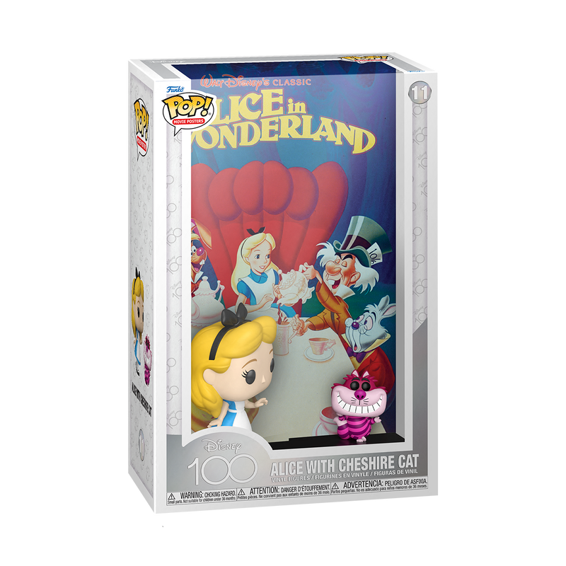 Funko Disney 100 Alice in Wonderland W/Cheshire Pop! Movie Poster with Case Pop! Vinyl Figure
