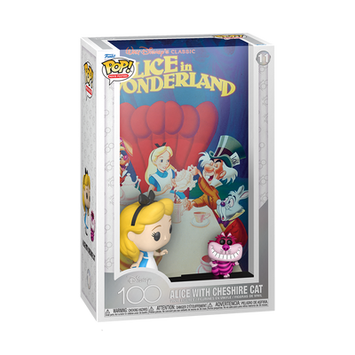 Funko Disney 100 Alice in Wonderland W/Cheshire Pop! Movie Poster with Case Pop! Vinyl Figure